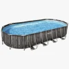 Vandleg|Bestway Power Steel Oval poolsæt 732x366x122 cm