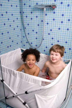 Badeværelset|BibaBad Flexi Foldebadekar 80x100, Hvid/Hvid