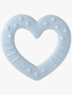 Babylegetøj|Dåbsgaver|BIBS Baby Bitie Bidelegetøj Heart,  Baby Blue Blå