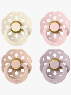 Sutter & Suttesnore|BIBS Boheme Sut 4-pak Latex Str. 1, Ivory/Blush/Blossom/Dusky Lilac