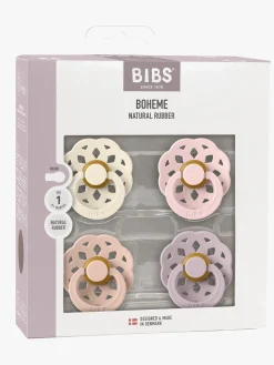 Sutter & Suttesnore|BIBS Boheme Sut 4-pak Latex Str. 1, Ivory/Blush/Blossom/Dusky Lilac