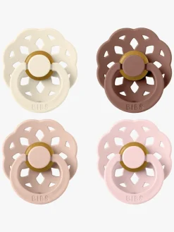 BIBS Sutter & Suttesnore-Boheme Sut 4-pak Latex Str. 2, Ivory/Blush/Woodchuck/Blossom