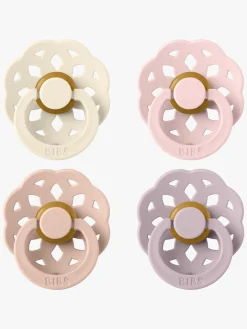 Sutter & Suttesnore|BIBS Boheme Sut 4-pak Latex Str. 2, Ivory/Blush/Blossom/Dusky Lilac