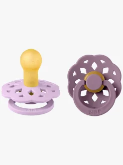 Sutter & Suttesnore|BIBS Boheme Sut 2-Pak Latex Str. 1 Rund, Violet Sky/Mauve Lilla