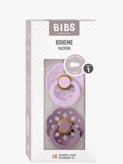 Sutter & Suttesnore|BIBS Boheme Sut 2-Pak Latex Str. 1 Rund, Violet Sky/Mauve Lilla