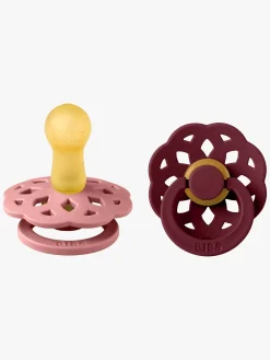 BIBS Sutter & Suttesnore-Boheme Sut 2-Pak Latex Str. 2 Rund, Dusty Pink/Elderberry