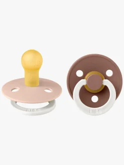 Sutter & Suttesnore|BIBS Colour Glow Sut 2-pak Latex Str. 1, Blush/Woodchuck Lyserød