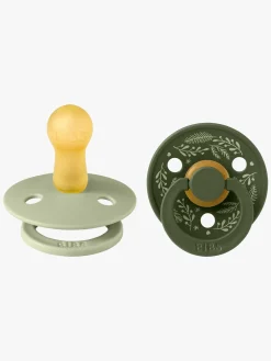 Sutter & Suttesnore|BIBS Colour Holiday Leaf Sut 2-pak Latex Str. 2, Sage/Hunter Green Grøn