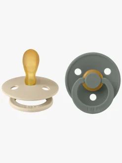 Sutter & Suttesnore|BIBS Colour Sut 2-Pak Latex Str. 2 Symmetrisk, Vanilla/Pine Beige/Grøn