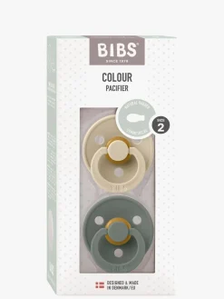 Sutter & Suttesnore|BIBS Colour Sut 2-Pak Latex Str. 2 Symmetrisk, Vanilla/Pine Beige/Grøn