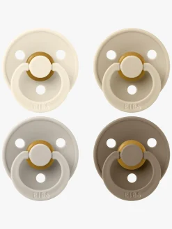 Sutter & Suttesnore|BIBS Colour Sut 4-pak Latex Str. 1, Ivory/Sand/Vanilla/Dark Oak Beige/Flerfarvet