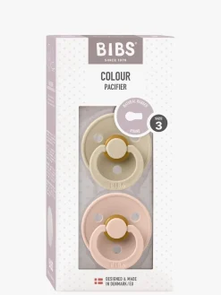 Sutter & Suttesnore|BIBS Colour Sut 2-Pak Latex Str. 3 Rund, Vanilla/Blush Beige/Lyserød