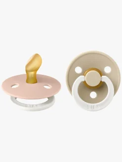 Sutter & Suttesnore|BIBS Colour Sut 2-pak Latex Str. 1 Anatomisk, Blush Glow/Vanilla Glow Lyserød/Beige