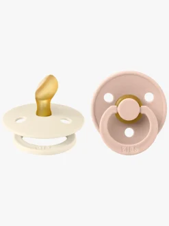 Sutter & Suttesnore|BIBS Colour Sutter 2-pak Latex Str. 1, Ivory/Blush Hvid/Lyserød