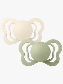 Sutter & Suttesnore|BIBS Couture Sut 2-pak Latex Str 2, Ivory/Sage Hvid/Grøn