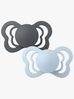 Sutter & Suttesnore|BIBS Couture Sut 2-pak Latex Str 1, Iron/Baby Blue Blå/Grå