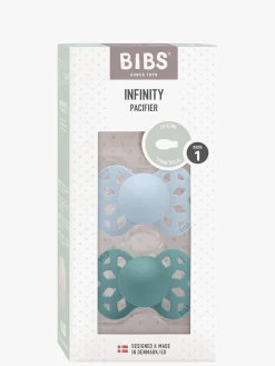 Sutter & Suttesnore|BIBS Infinity Sut 2-pak Str. 1 Symmetrical, Baby Blue/Island Sea Blå