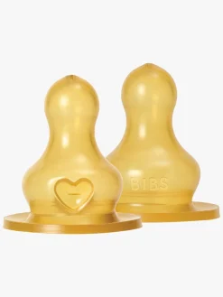 BIBS Spisetid-Medium Flow Sut Latex 2-pak, Yellow