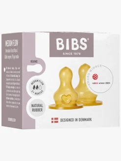 BIBS Spisetid-Medium Flow Sut Latex 2-pak, Yellow