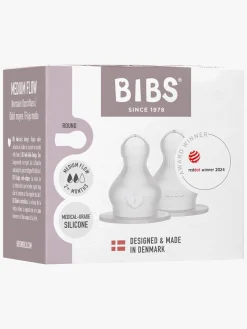 BIBS Spisetid-Medium Flow Sut Silikone 2-pak, Neutral