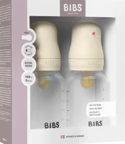 BIBS Spisetid-Slow Flow Sutteflaske Latex 2-pak 150 ml, Ivory