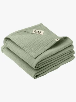 Stofbleer, Nusseklude & Babytæpper|BIBS Stofble Muslin 2-pak, Sage Grøn