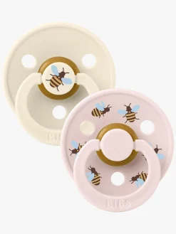 Sutter & Suttesnore|BIBS Studio Colour Bumblebee Sut 2-pak Latex Str. 1, Ivory Lyserød/Beige