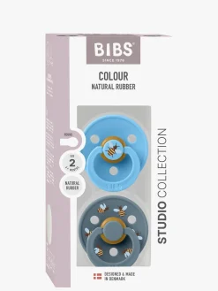Sutter & Suttesnore|BIBS Studio Colour Bumblebee Sut 2-pak Latex Str. 2, Breeze Blå