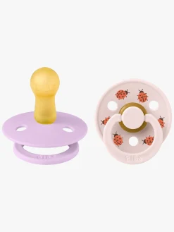 Sutter & Suttesnore|BIBS Studio Colour Bumblebee Sut 2-pak Latex Str. 2, Violet Sky Lilla/Lyserød