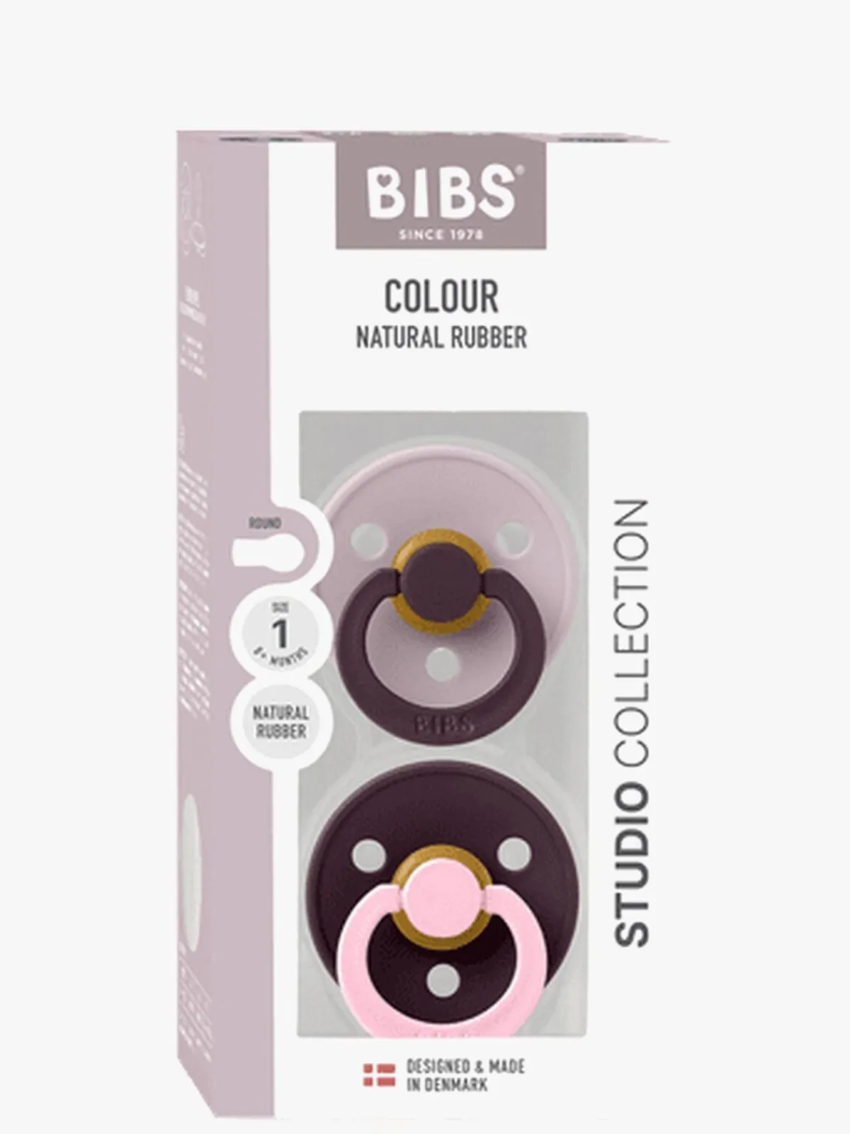 Sutter & Suttesnore|BIBS Studio Colour Fusion Sut 2-pak Str. 1, Dusky Lilac Plum mix Lilla/Lyserød