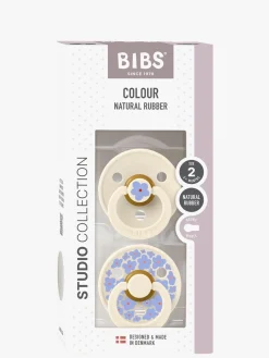 Sutter & Suttesnore|BIBS Studio Colour Sut 2-Pak Latex Str. 2 Rund, Jasmine/Ivory Mix Hvid