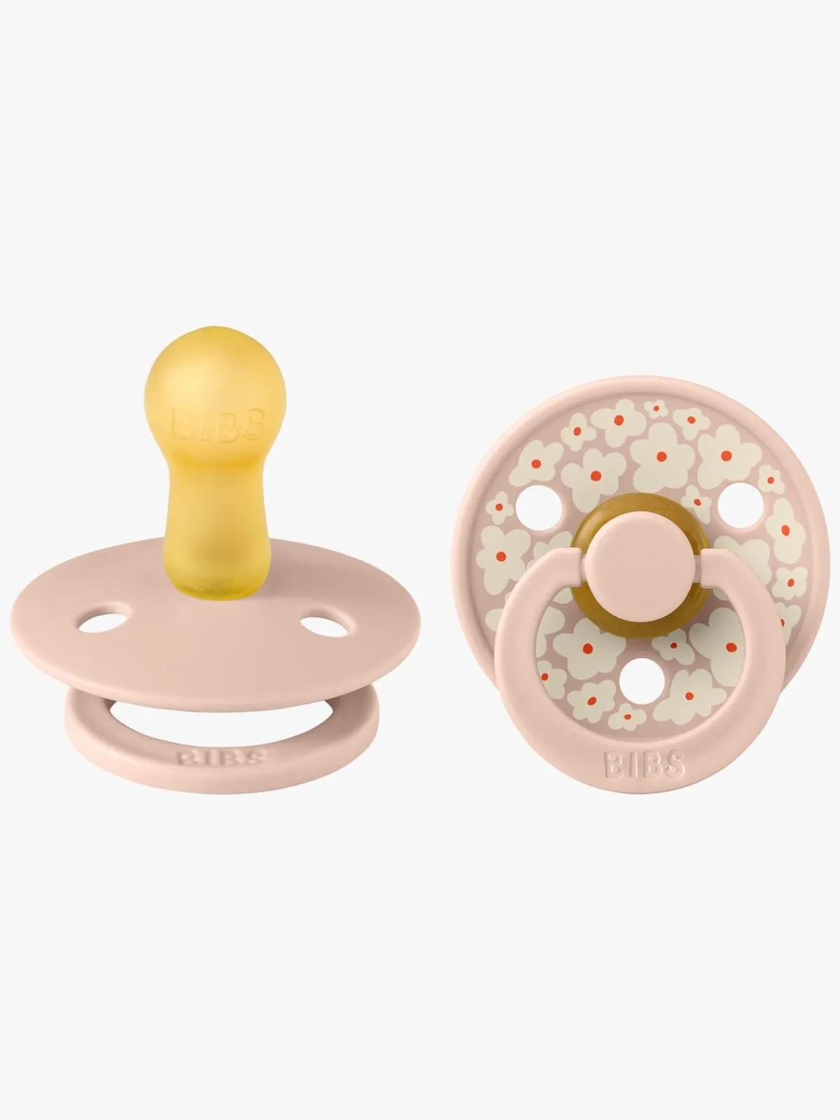 Sutter & Suttesnore|BIBS Studio Colour Sut 2-Pak Latex Str. 2 Rund, Jasmine/Blush Mix Lyserød