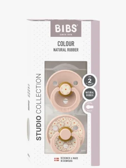 Sutter & Suttesnore|BIBS Studio Colour Sut 2-Pak Latex Str. 2 Rund, Jasmine/Blush Mix Lyserød