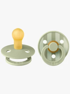 Sutter & Suttesnore|BIBS Studio Colour Sut 2-Pak Latex Str. 1 Rund, Pin/Sage Mix Grøn