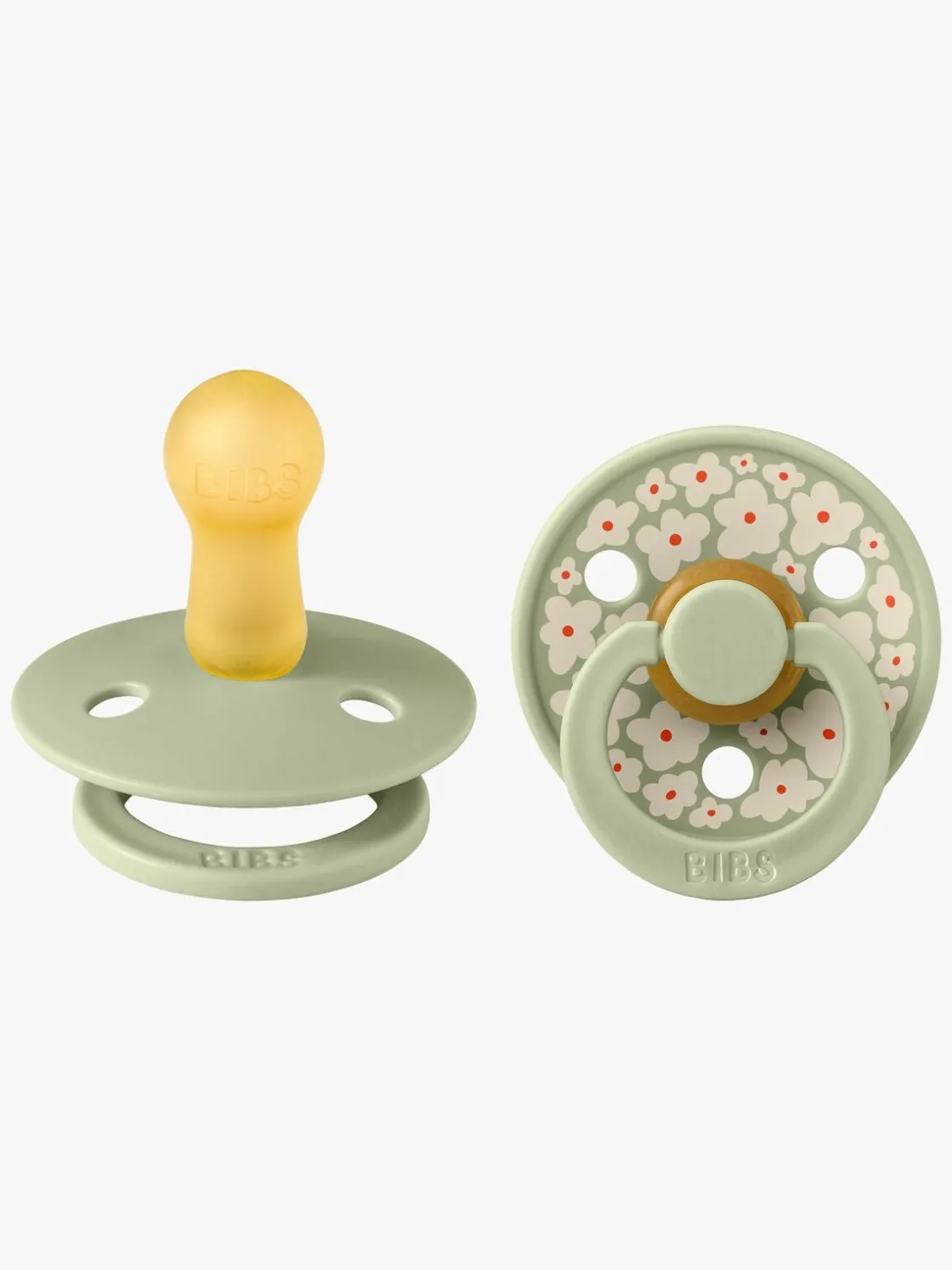 Sutter & Suttesnore|BIBS Studio Colour Sut 2-Pak Latex Str. 2 Rund, Jasmine/Sage Mix Grøn