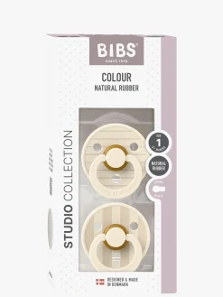 Sutter & Suttesnore|BIBS Studio Colour Sut 2-Pak Latex Str. 1 Rund, Pin/Ivory Vanilla Mix Hvid