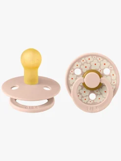 Sutter & Suttesnore|BIBS Studio Colour Sut 2-Pak Latex Str. 1 Rund, Jasmine/Blush Mix Lyserød