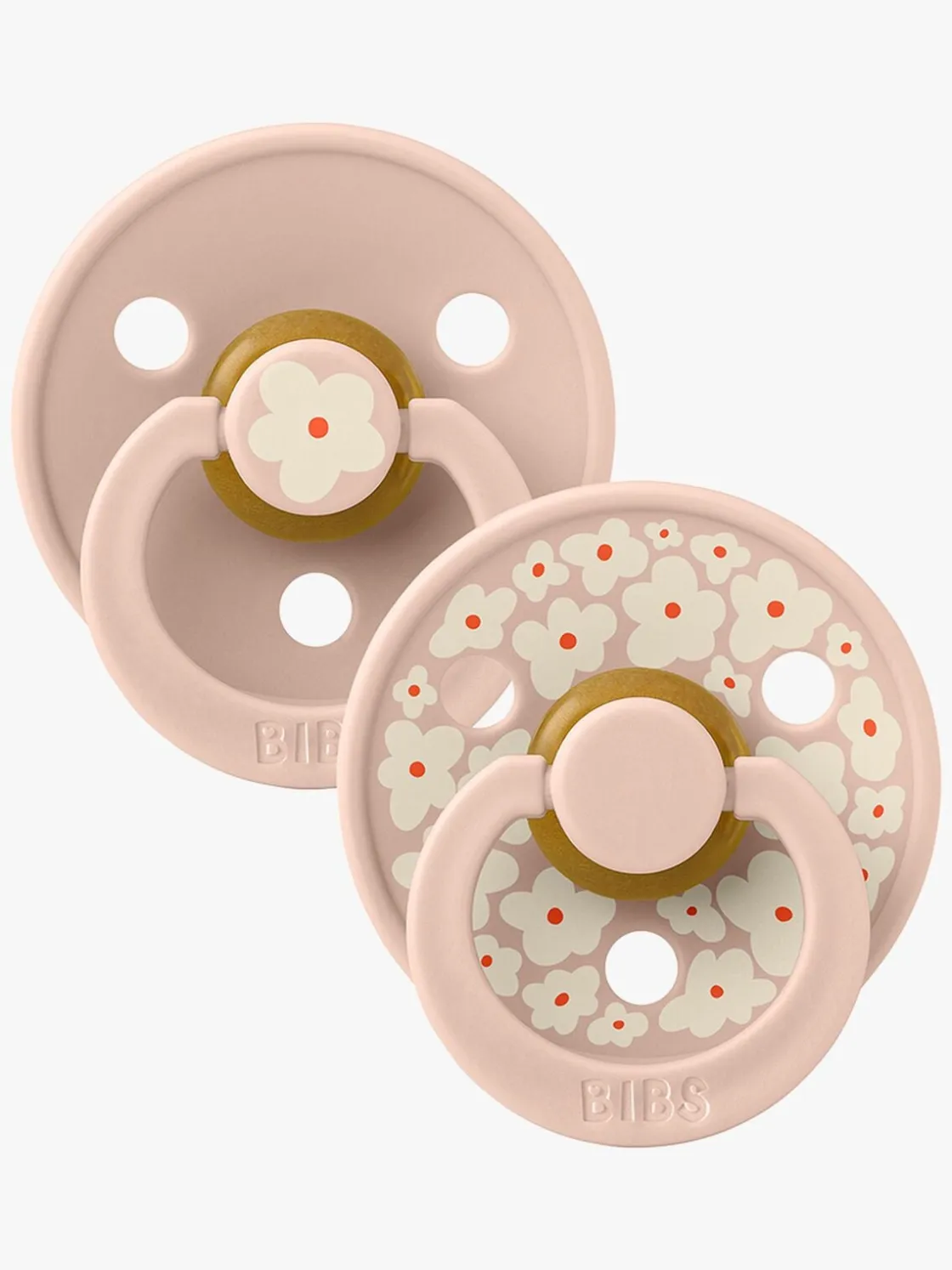 Sutter & Suttesnore|BIBS Studio Colour Sut 2-Pak Latex Str. 1 Rund, Jasmine/Blush Mix Lyserød