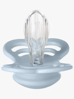 BIBS Sutter & Suttesnore-Supreme Sut 2-pak Silikone Str. 2, Iron/Baby Blue