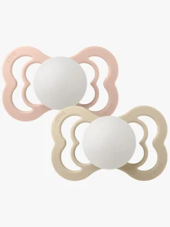 BIBS Sutter & Suttesnore-Supreme Sut 2-pak Silikone Str. 2, Blush Glow/Vanilla Glow