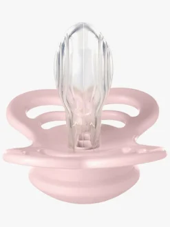 Sutter & Suttesnore|BIBS Supreme Sut 2-pak Silikone Str. 1, Haze/Blossom Lyserød/Hvid