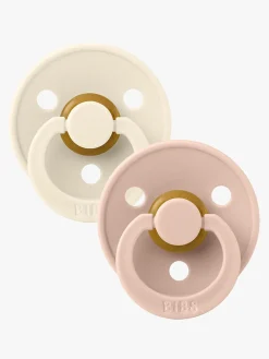 Sutter & Suttesnore|BIBS Sut Colour 2-pak Latex Størrelse 1, Ivory/Blush Hvid/Lyserød