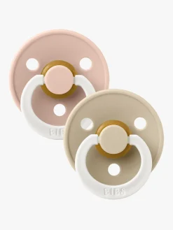 Sutter & Suttesnore|BIBS Sut Colour 2-pak Latex Størrelse 2, Blush Glow/Vanilla Glow Lyserød/Hvid