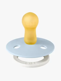 Sutter & Suttesnore|BIBS Sut Colour 2-pak Latex Str. 2, Iron Glow/Baby Blue Glow Grå/Blå