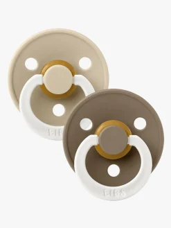 BIBS Sutter & Suttesnore-Sut Colour 2-pak Latex Størrelse 1, Vanilla Glow/Dark Oak Glow