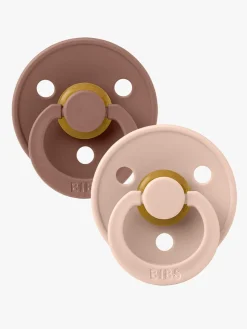 Sutter & Suttesnore|BIBS Sut Colour 2-pak Latex Str. 2, Woodchuck/Blush Brun/Lyserød