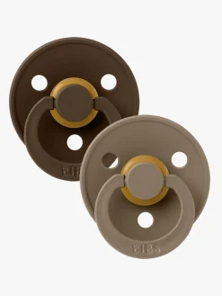 Sutter & Suttesnore|BIBS Sut Colour 2-pak Latex Str. 2, Mocha/Dark Oak Brun