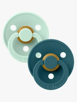 BIBS Sutter & Suttesnore-Sut Colour 2-pak Latex Størrelse 2, Nordic Mint/Forest Lake
