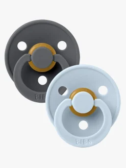 BIBS Sutter & Suttesnore-Sut Colour 2-pak Latex Str. 2, Iron/Baby Blue