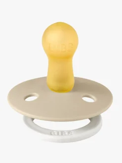 Sutter & Suttesnore|BIBS Sut Colour 2-pak Latex Str. 2, Vanilla Glow/Dark Oak Glow Brun/Hvid